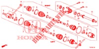 FRONT DRIVESHAFT/HALF SHA FT (DIESEL) (2.2L) for Honda CIVIC DIESEL 2.2 S 5 Doors 6 speed manual 2012