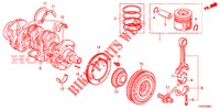 CRANKSHAFT/PISTON (DIESEL) (2.2L) for Honda CIVIC DIESEL 2.2 EXECUTIVE 5 Doors 6 speed manual 2012
