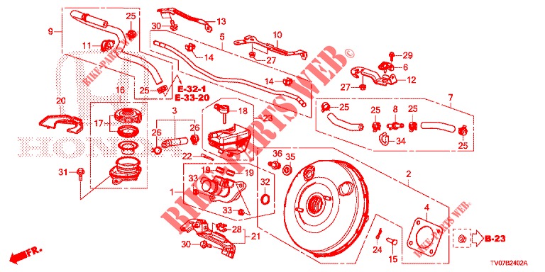 BRAKE MASTER CYLINDER/MAS TER POWER (DIESEL) (LH) for Honda CIVIC DIESEL 2.2 EXECUTIVE 5 Doors 6 speed manual 2012