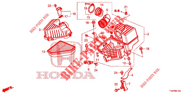 AIR CLEANER (1.4L) for Honda CIVIC 1.4 COMFORT 5 Doors 6 speed manual 2013