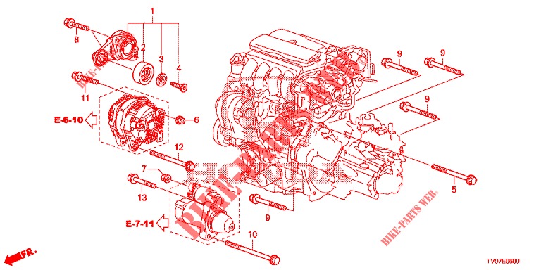 AUTO TENSIONER (1.4L) for Honda CIVIC 1.4 COMFORT 5 Doors 6 speed manual 2013