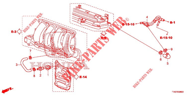 BREATHER PIPE (1.4L) for Honda CIVIC 1.4 COMFORT 5 Doors 6 speed manual 2013