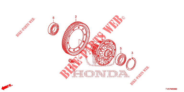 DIFFERENTIAL GEAR  for Honda CIVIC 1.4 COMFORT 5 Doors 6 speed manual 2013