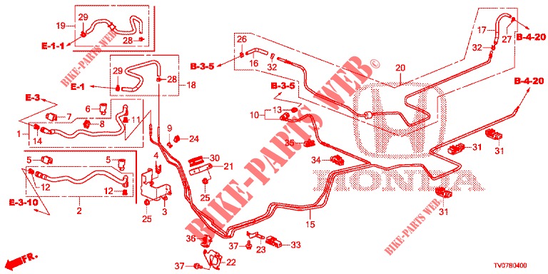 FUEL PIPE (LH) for Honda CIVIC 1.4 COMFORT 5 Doors 6 speed manual 2013