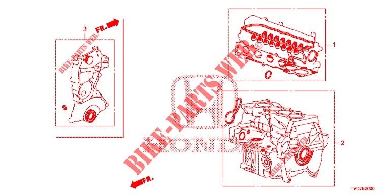 GASKET KIT/ TRANSMISSION ASSY. (1.4L) for Honda CIVIC 1.4 COMFORT 5 Doors 6 speed manual 2013