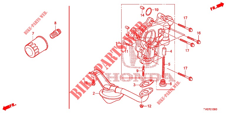 OIL PUMP (1.4L) for Honda CIVIC 1.4 COMFORT 5 Doors 6 speed manual 2013
