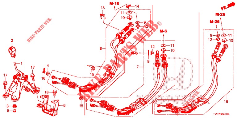 SELECT LEVER (HMT)  for Honda CIVIC 1.4 COMFORT 5 Doors 6 speed manual 2013