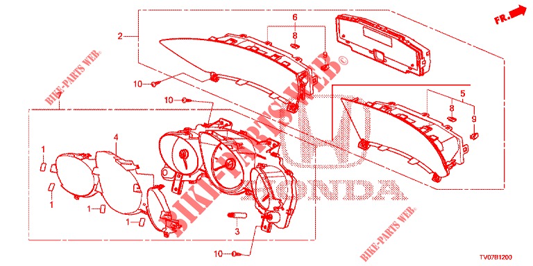 SPEEDOMETER  for Honda CIVIC 1.4 COMFORT 5 Doors 6 speed manual 2013