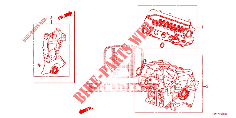 GASKET KIT/ TRANSMISSION ASSY. (1.4L) for Honda CIVIC 1.4 S 5 Doors 6 speed manual 2013