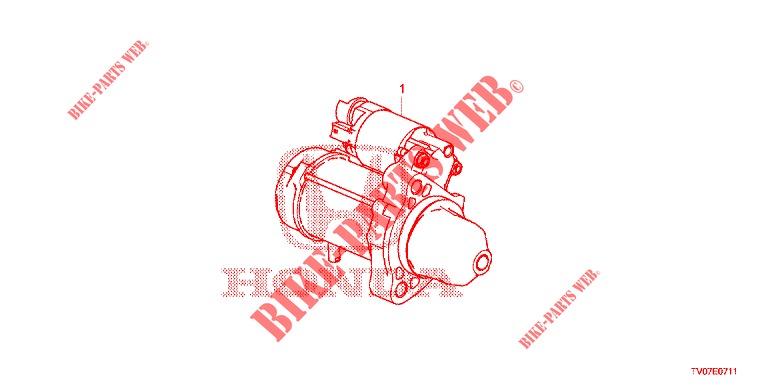 STARTER MOTOR (DENSO) (1.4L) (ARRET RALENTI AUTO) for Honda CIVIC 1.4 S 5 Doors 6 speed manual 2013