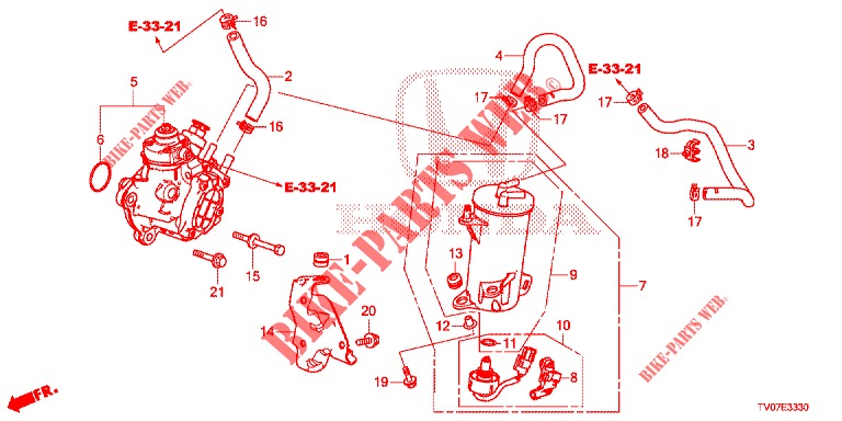 HIGH PRESSURE PUMP (DIESEL) (1.6L) for Honda CIVIC DIESEL 1.6 LIFESTYLE 5 Doors 6 speed manual 2013