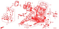 FRONT SEAT COMPONENTS (G.) (HAUTEUR MANUELLE) for Honda CIVIC 1.8 COMFORT 5 Doors 6 speed manual 2013