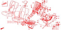 REAR SEAT/SEATBELT (G.) for Honda CIVIC 1.8 COMFORT 5 Doors 6 speed manual 2013