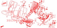 REAR SEAT/SEATBELT (G.) for Honda CIVIC 1.8 EXECUTIVE 5 Doors 6 speed manual 2013