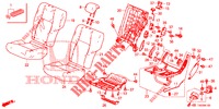 REAR SEAT/SEATBELT (G.) for Honda CIVIC 1.8 S 5 Doors 6 speed manual 2013