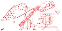 MOLDING/PROTECTOR  for Honda CIVIC DIESEL 2.2 EXECUTIVE 5 Doors 6 speed manual 2013