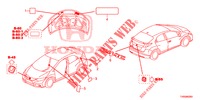 EMBLEMS/CAUTION LABELS  for Honda CIVIC 1.4 ELEGANCE 5 Doors 6 speed manual 2015