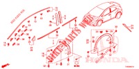 MOLDING/PROTECTOR  for Honda CIVIC 1.4 ELEGANCE 5 Doors 6 speed manual 2015