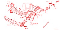 REAR BUMPER  for Honda CIVIC DIESEL 1.6 EXECUTIVE AUDIOLESS 5 Doors 6 speed manual 2015