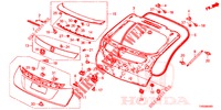 TAILGATE PANEL (2D)  for Honda CIVIC DIESEL 1.6 EXECUTIVE AUDIOLESS 5 Doors 6 speed manual 2015