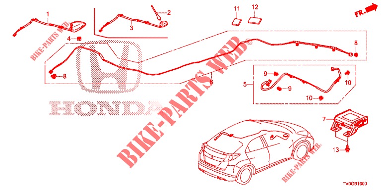 ANTENNA/SPEAKER (LH) for Honda CIVIC DIESEL 1.6 EXCLUSIVE 5 Doors 6 speed manual 2015