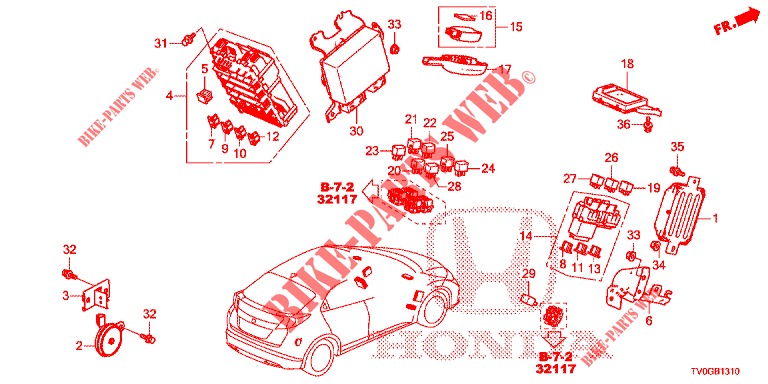 CONTROL UNIT (CABINE) (1) (LH) for Honda CIVIC DIESEL 1.6 EXCLUSIVE 5 Doors 6 speed manual 2015