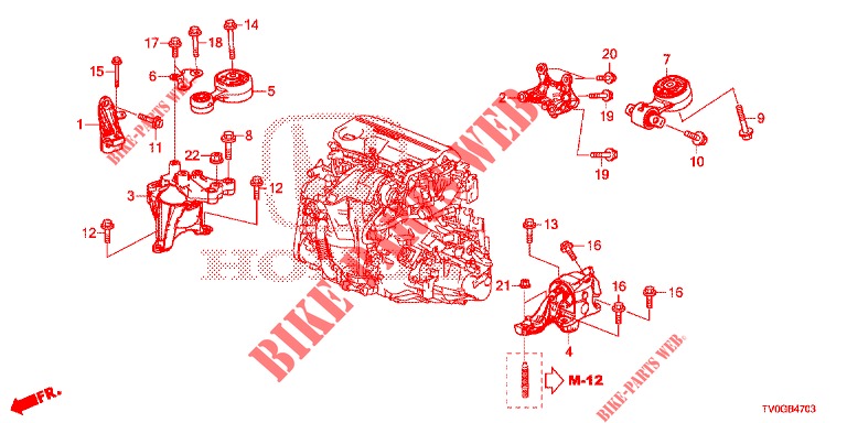 ENGINE MOUNTS (DIESEL) for Honda CIVIC DIESEL 1.6 EXCLUSIVE 5 Doors 6 speed manual 2015