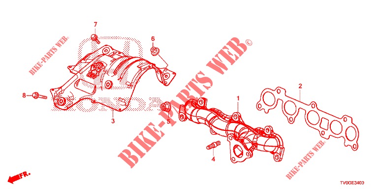 EXHAUST MANIFOLD (DIESEL) for Honda CIVIC DIESEL 1.6 EXCLUSIVE 5 Doors 6 speed manual 2015