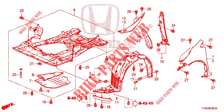FRONT FENDERS  for Honda CIVIC DIESEL 1.6 EXCLUSIVE 5 Doors 6 speed manual 2015