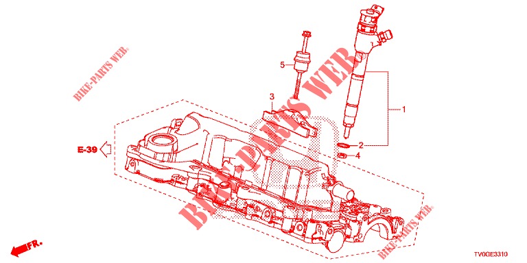 FUEL INJECTOR (DIESEL) for Honda CIVIC DIESEL 1.6 EXCLUSIVE 5 Doors 6 speed manual 2015