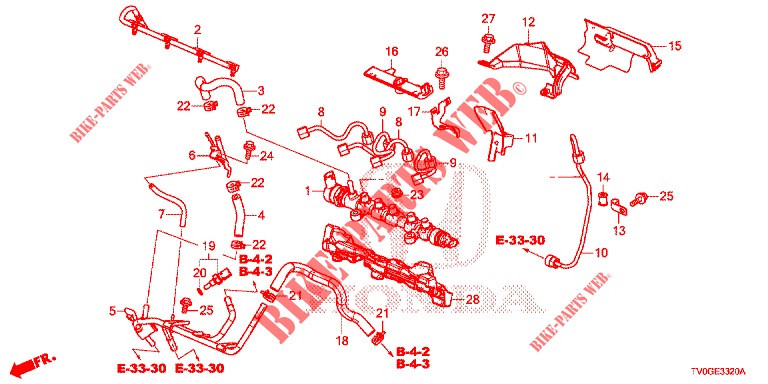 FUEL RAIL/HIGH PRESSURE P UMP (DIESEL) for Honda CIVIC DIESEL 1.6 EXCLUSIVE 5 Doors 6 speed manual 2015