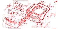 TAILGATE PANEL (2D)  for Honda CIVIC 1.4 ELEGANCE 5 Doors 6 speed manual 2016