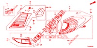 TAILLIGHT/LICENSE LIGHT (PGM FI)  for Honda CIVIC 1.4 ELEGANCE 5 Doors 6 speed manual 2016