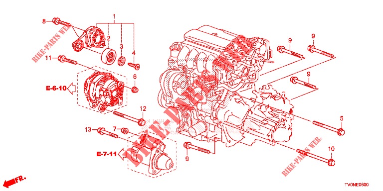 AUTO TENSIONER (1.4L) for Honda CIVIC 1.4 ELEGANCE 5 Doors 6 speed manual 2016
