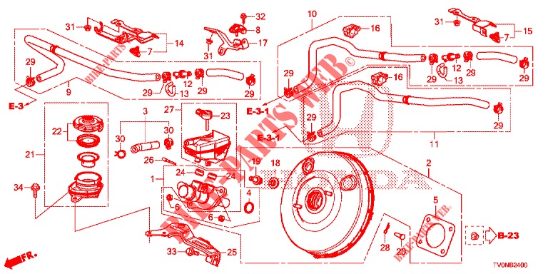 BRAKE MASTER CYLINDER/MAS TER POWER (LH) for Honda CIVIC 1.4 ELEGANCE 5 Doors 6 speed manual 2016