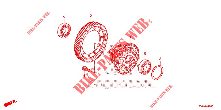 DIFFERENTIAL GEAR  for Honda CIVIC 1.4 ELEGANCE 5 Doors 6 speed manual 2016