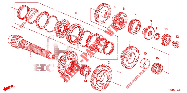 COUNTERSHAFT (DIESEL) for Honda CIVIC DIESEL 1.6 LIFSTYLE 5 Doors 6 speed manual 2016