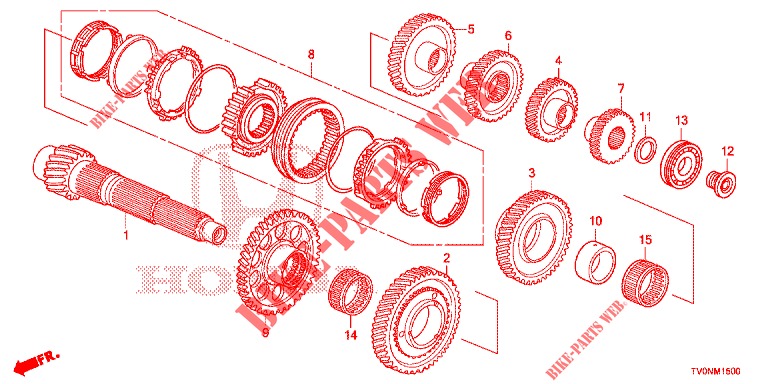 COUNTERSHAFT (DIESEL) for Honda CIVIC DIESEL 1.6 S 5 Doors 6 speed manual 2016