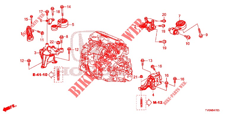 ENGINE MOUNTS (DIESEL) for Honda CIVIC DIESEL 1.6 S 5 Doors 6 speed manual 2016