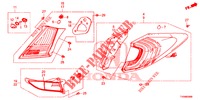 TAILLIGHT/LICENSE LIGHT (PGM FI)  for Honda CIVIC 1.8 LIFESTYLE 5 Doors 6 speed manual 2016