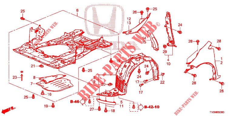 FRONT FENDERS  for Honda CIVIC 1.8 S 5 Doors 6 speed manual 2016
