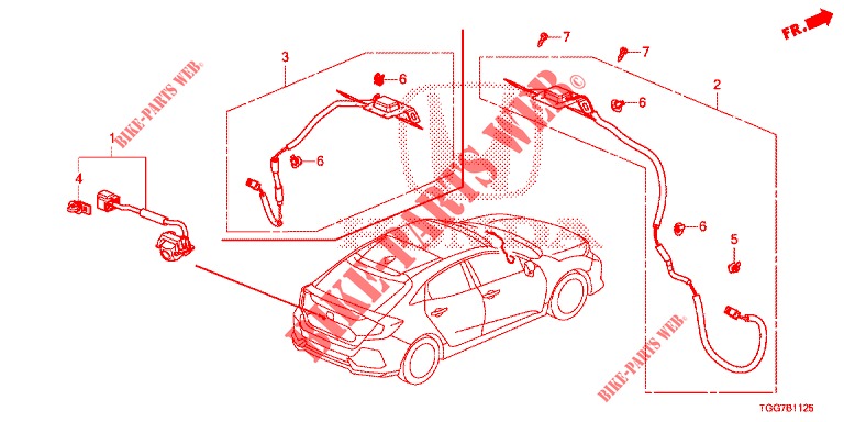 GPS ANTENNA / CAMERA REAR VIEW for Honda CIVIC  1.5 SPORT PLUS 5 Doors full automatic 2017