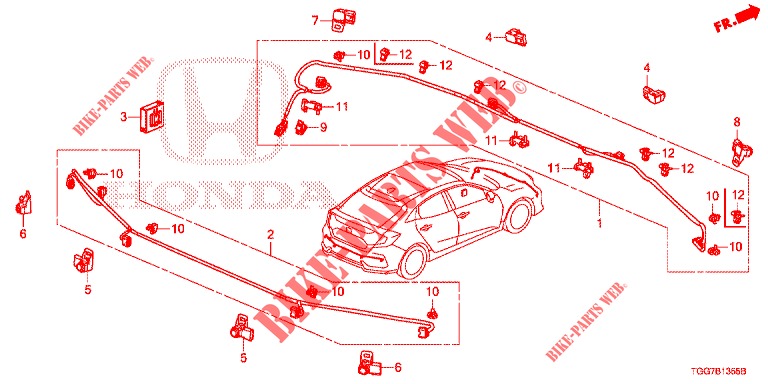 PARKING SENSOR  for Honda CIVIC  1.5 SPORT PLUS 5 Doors full automatic 2017