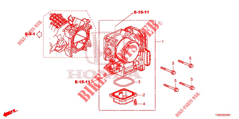 THROTTLE BODY (1.5L) for Honda CIVIC  1.5 SPORT PLUS 5 Doors full automatic 2017