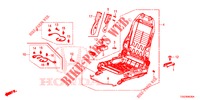 FRONT SEAT COMPONENTS (D.) (SIEGE REGLAGE MANUEL) (1) for Honda CIVIC  1.0 S 5 Doors 6 speed manual 2018