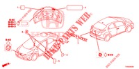 EMBLEMS/CAUTION LABELS  for Honda CIVIC 1.8 SPORT 5 Doors 6 speed manual 2014