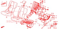 REAR SEAT/SEATBELT (G.) for Honda CIVIC 1.8 SPORT 5 Doors 6 speed manual 2014