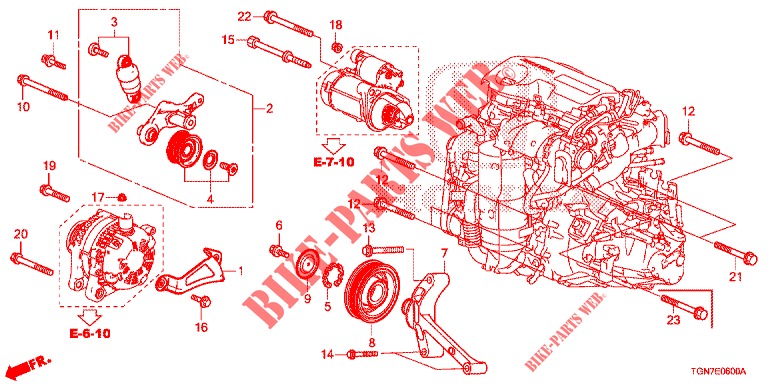 AUTO TENSIONER  for Honda CIVIC DIESEL 1.6 MID 5 Doors 9 speed automatic 2018
