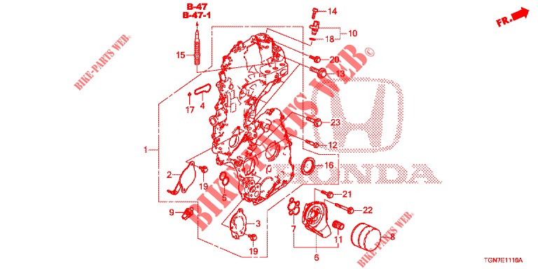 CHAIN CASE  for Honda CIVIC DIESEL 1.6 TOP 5 Doors 6 speed manual 2018