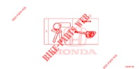 KEY CYLINDER SET (INTELLIGENT) for Honda CIVIC TYPE R 5 Doors 6 speed manual 2017